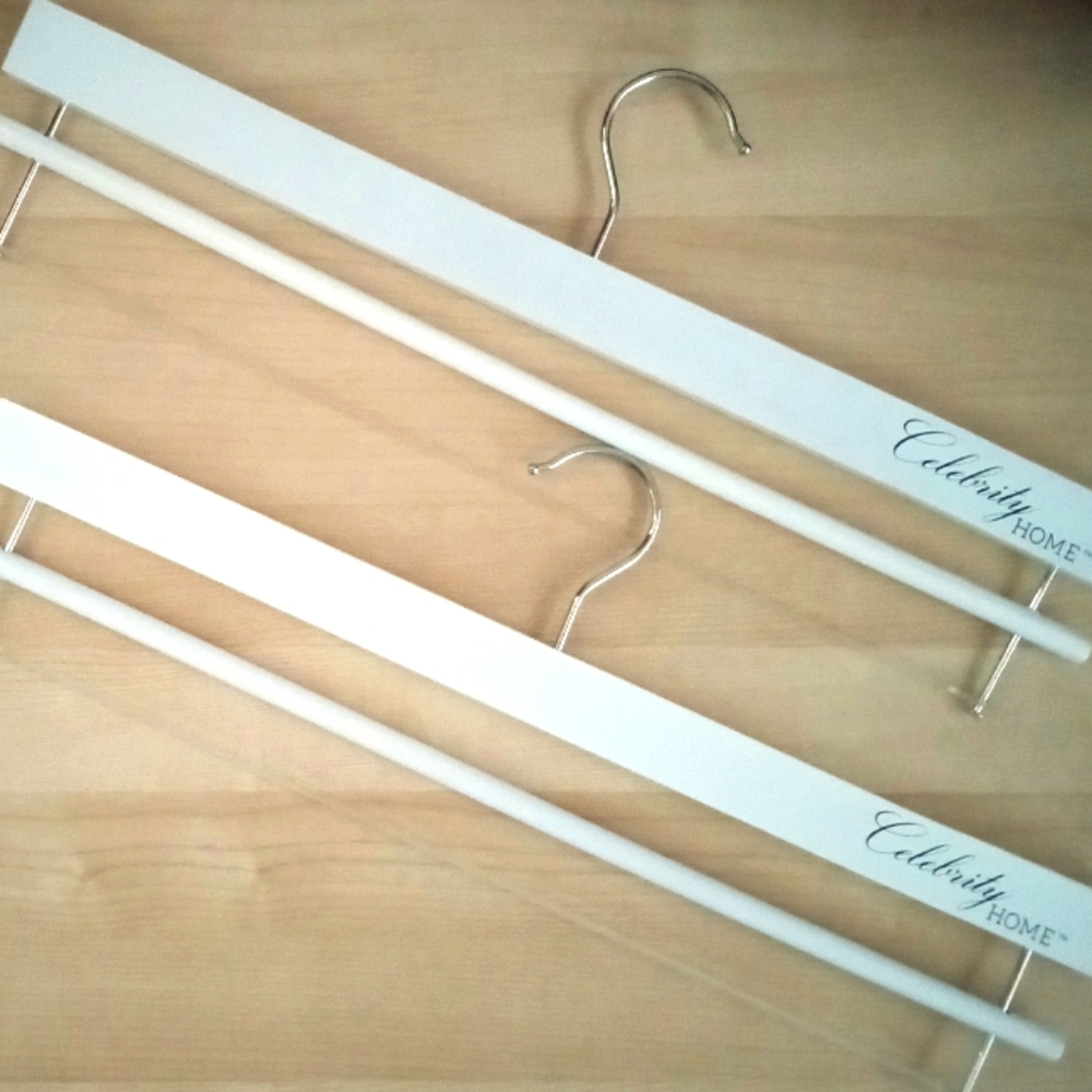 Two Versatile Tapestry, Fabric Decor, Art Work Display Wood Hangers
